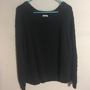 Black Cable Knit Sweater